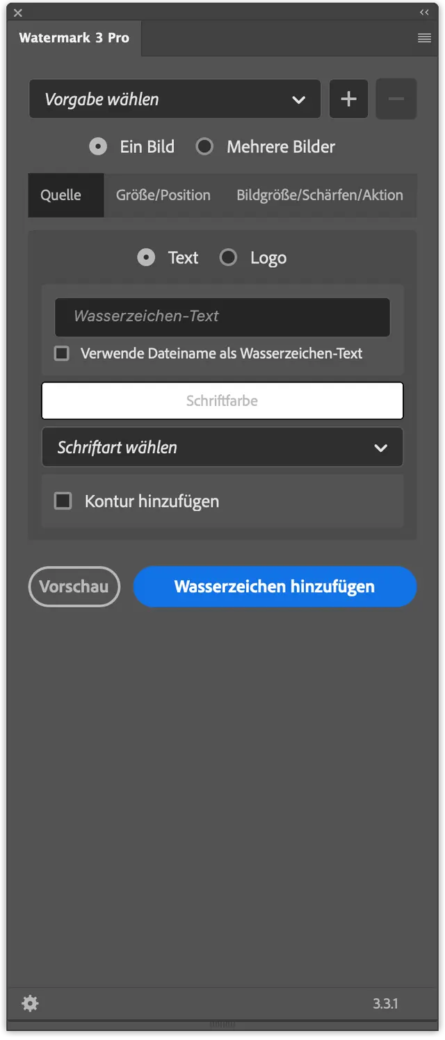 Screenshot of the Watermark plugin, image 1 of 5