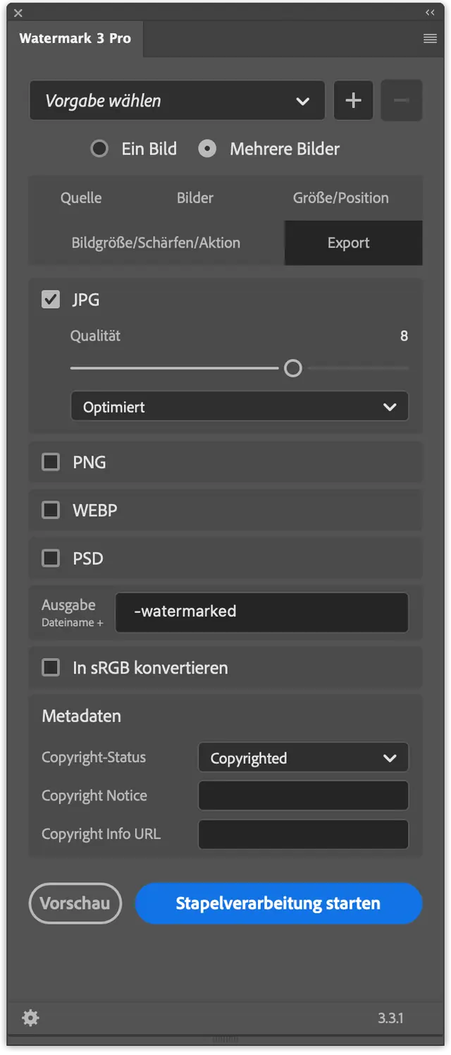 Screenshot of the Watermark plugin, image 5 of 5