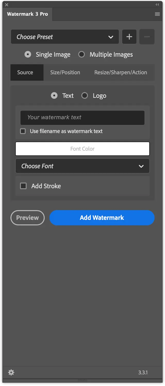 Screenshot of the Watermark plugin, image 1 of 5