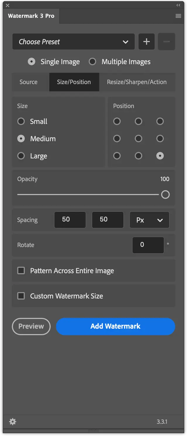 Screenshot of the Watermark plugin, image 2 of 5