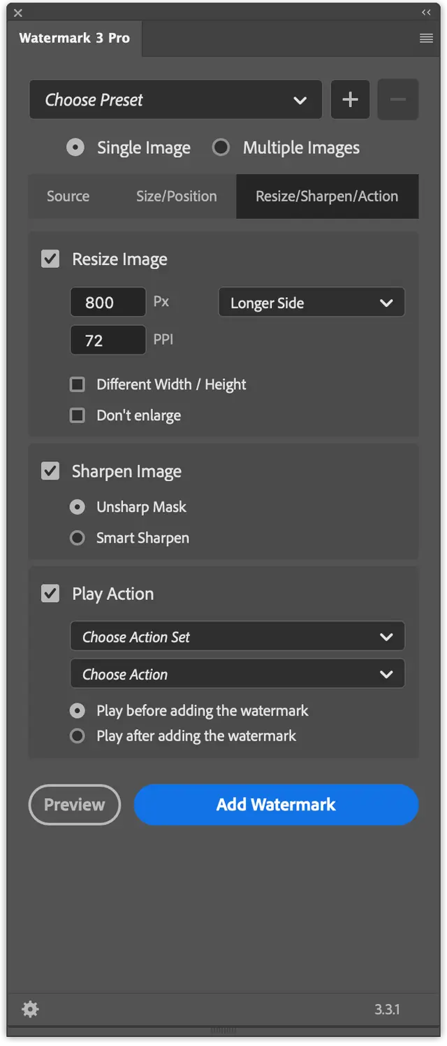 Screenshot of the Watermark plugin, image 3 of 5