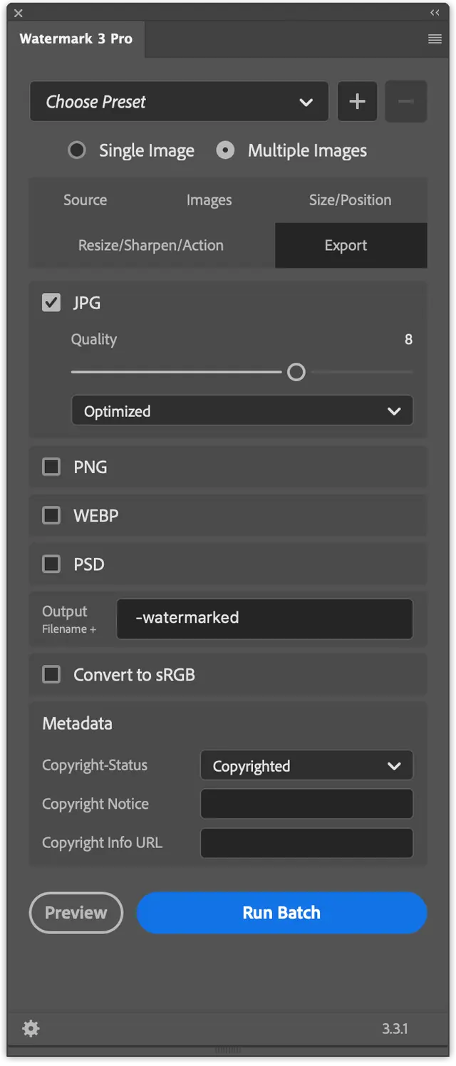 Screenshot of the Watermark plugin, image 5 of 5